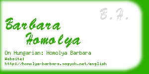 barbara homolya business card